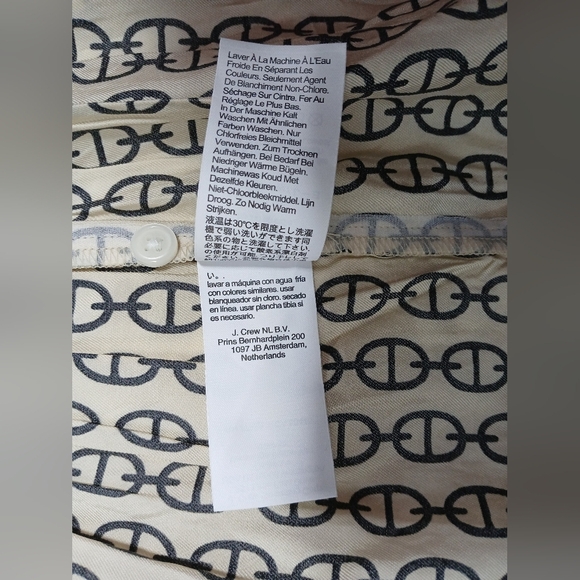 J. Crew Ameila Popover Shirt-Dress In Vintage Links Print. Size Ladies L - Picture 10 of 13